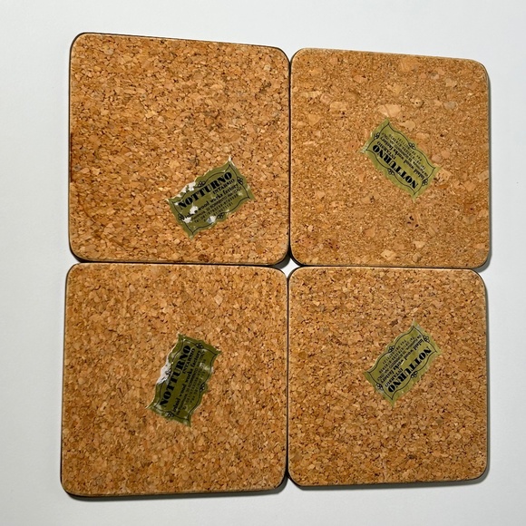 Notturno Intarsio Inlaid Wood Coasters Made in Sorrento Italy Set of 4 - Picture 2 of 9